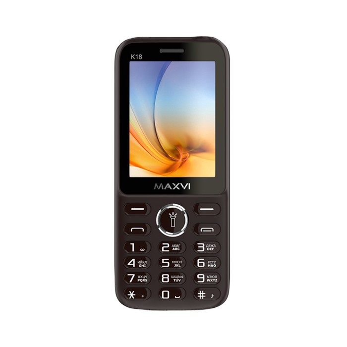 Сотовый телефон Maxvi K18, 2.4", 1.3 Мп, microSD, 2 sim, FM, фонарик, 800 мАч, коричневый - фото 51326666