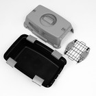 Переноска пластиковая «Неон» 48×32×29.5 см, вес животного до 12 кг, серо-чёрная - Фото 14