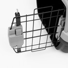 Переноска пластиковая «Неон» 48×32×29.5 см, вес животного до 12 кг, серо-чёрная - Фото 9