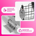 Переноска пластиковая «Неон» 48×32×29.5 см, вес животного до 12 кг, серая - Фото 3