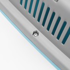 Переноска для животных «Неон», 48×32×29.5 см, вес до 12 кг, пластик, серая, голубая - Фото 13