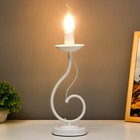 Настольная лампа "Герцогиня" 1х15Вт Е14 белая RISALUX - фото 22099127