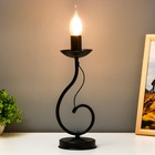 Настольная лампа "Герцогиня" 1х15Вт Е14 черная RISALUX - фото 22099136