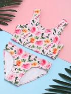 Купальник для девочки раздельный KAFTAN «Цветы», розовый, рост 98 см - Фото 4