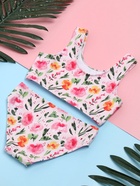 Купальник для девочки раздельный KAFTAN «Цветы», розовый, рост 98 см - Фото 7
