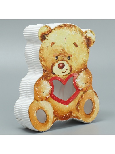 Коробка подарочная, кондитерская упаковка, «Медвежонок», 16.5×20×5 см