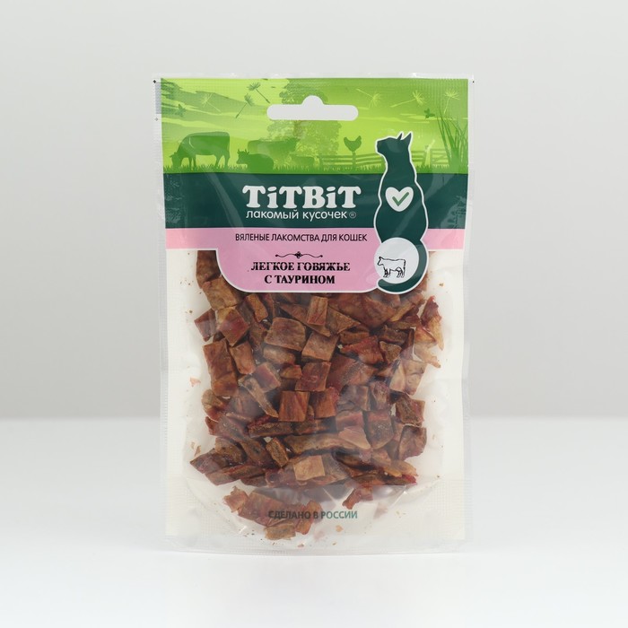 Легкое говяжье TitBit с таурином для кошек, 25 г - Фото 1