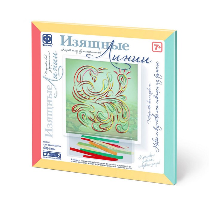 Объёмная картина из бумажных лент «Жар-птица» - Фото 1