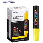 Маркер меловой MunHwa "Black Board Jumbo" желтый, 15мм, водная основа - Фото 5