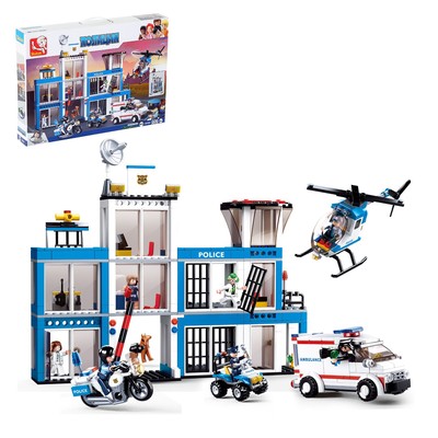 УЦЕНКА Конструктор «Полицейский участок», 606 деталей