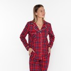 Комплект домашний женский (фуфайка/брюки), цвет красный, размер 50 - Фото 3