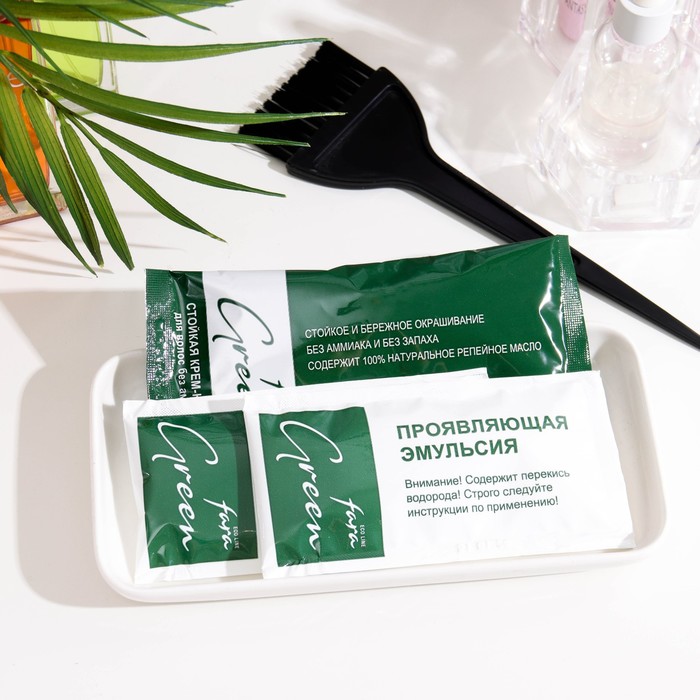 Краска для волос FARA Eco Line Green 3.7 горький шоколад, 125 г 33954