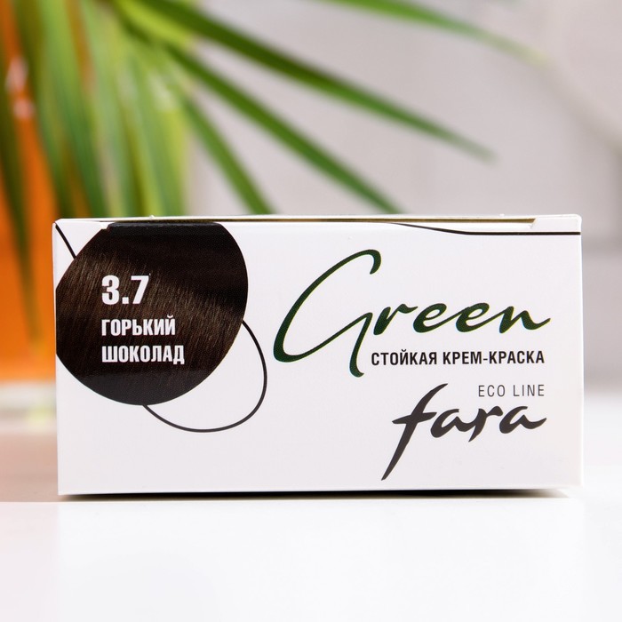 Краска для волос FARA Eco Line Green 3.7 горький шоколад, 125 г 33954