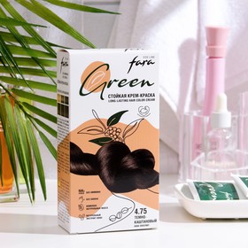 Краска для волос FARA Eco Line Green 4.75 темно-каштановый, 125 г