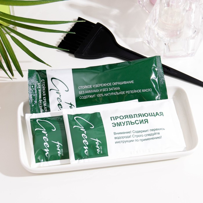 Краска для волос FARA Eco Line Green 5.77 темно-коричневый, 125 г 33957