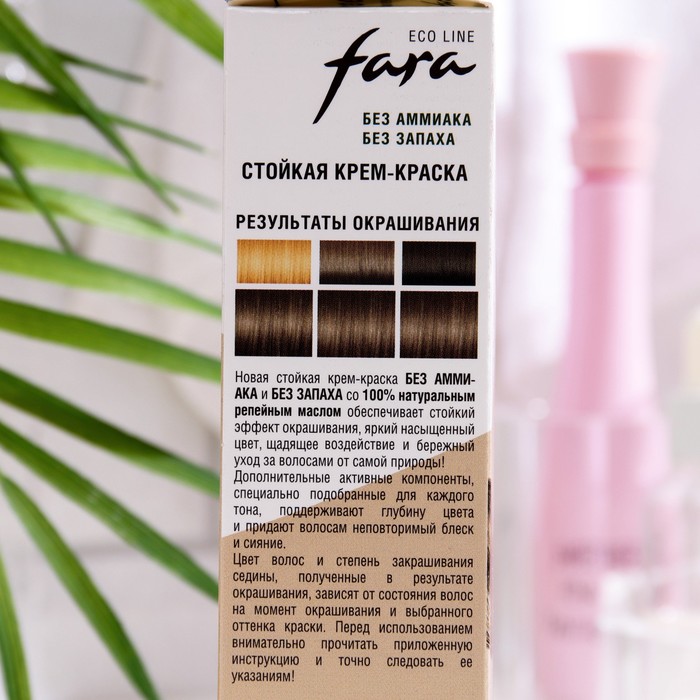 Краска для волос FARA Eco Line Green 6.0 темно-русый, 125 г 33958
