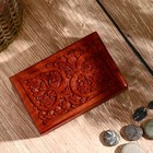 Шкатулка дерево резная «Два сердца» 15×10×6.5 см - Фото 2