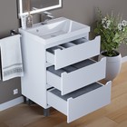 Тумба под раковину Uperwood Tanos, 60 см, напольная, белая, 3 ящика - Фото 3