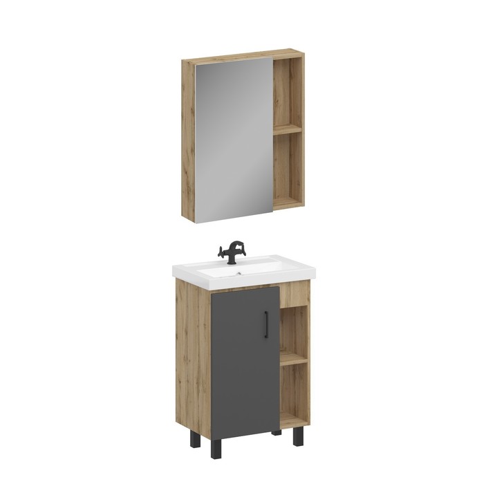 Комплект мебели для ванной Домино Craft Фостер 60, без ящика