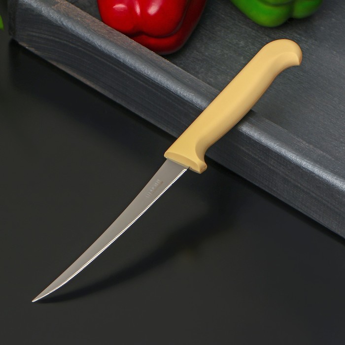 Нож кухонный «Элегант», для помидоров/цитрусовых, лезвие 12 см - Фото 1
