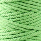 Шнур для вязания 100% хлопок, ширина 3мм 25м 80гр "Зелёный" 4,5х4,5х10 см - Фото 3