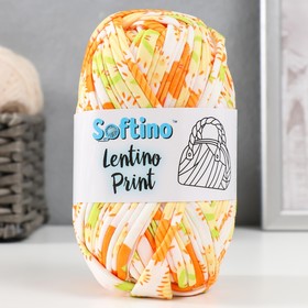 Пряжа трикотажная 95% хлопок, 5% эластан "Lentino Print" 100 гр 30 м яркое лето 9279862