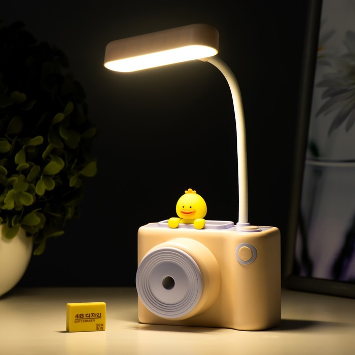 Настольная лампа "Фотоаппарат" LED 2Вт USB АКБ МИКС 10х6,5х23 см RISALUX - фото 1928127128