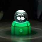 Фигурка светящаяся RISALUX «Шар», LED-ночник, USB, АКБ, 9×9×11 см, МИКС - Фото 4