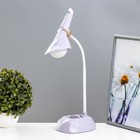Настольная лампа «Делсер» LED 3 Вт USB АКБ фиолетовый 14×13×39 см RISALUX - Фото 1