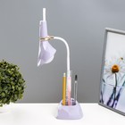 Настольная лампа «Делсер» LED 3 Вт USB АКБ фиолетовый 14×13×39 см RISALUX - Фото 7