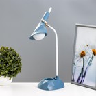 Настольная лампа «Делсер» LED 3 Вт USB АКБ синий 14×13×39 см RISALUX - Фото 1