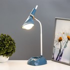 Настольная лампа «Делсер» LED 3 Вт USB АКБ синий 14×13×39 см RISALUX - Фото 2