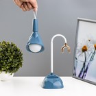 Настольная лампа «Делсер» LED 3 Вт USB АКБ синий 14×13×39 см RISALUX - Фото 6