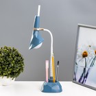 Настольная лампа «Делсер» LED 3 Вт USB АКБ синий 14×13×39 см RISALUX - Фото 7