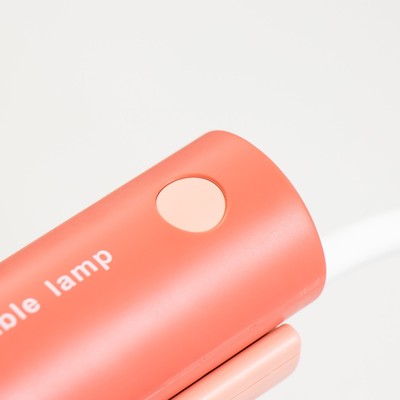 Настольная лампа «Лансер» LED 3.5 Вт USB АКБ красно-розовый 11×15×45 см RISALUX