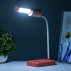Настольная лампа «Лансер» LED 3.5 Вт USB АКБ красно-розовый 11×15×45 см RISALUX - Фото 3
