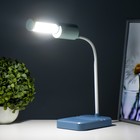 Настольная лампа «Лансер» LED 3.5 Вт USB АКБ сине-лазурный 11×15×45 см RISALUX - Фото 4