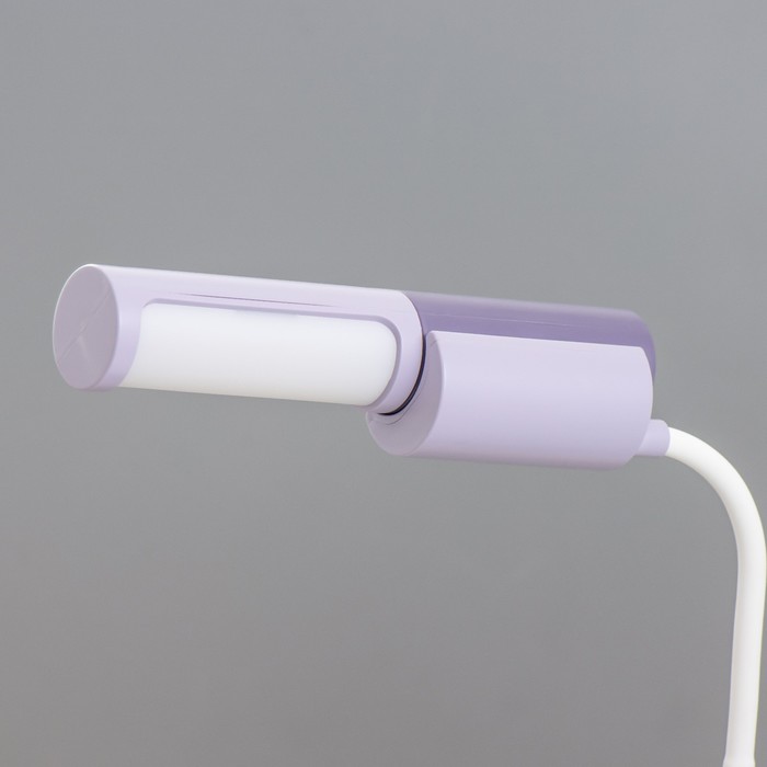 Настольная лампа "Лансер" LED 3,5Вт USB АКБ фиолетовый 11х15х45 см RISALUX - фото 1907671379