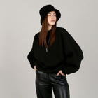 Панама женская меховая, цвет черный - фото 48961900