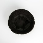 Панама женская меховая, цвет черный - фото 48961908