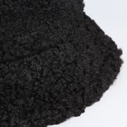 Панама женская меховая, цвет черный - фото 48961906