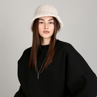 Панама женская меховая, цвет молочный, р-р 56-58 см - фото 48961912