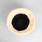 Панама женская меховая, цвет молочный, р-р 56-58 см - фото 48961917