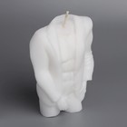 Свеча фигурная "Мужской силуэт" в пиджаке, 7,5х3х11 см, белый - фото 9469771