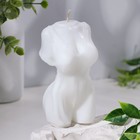 Свеча фигурная "Женский силуэт" в платье, 5,5х3,5х10,5 см, белый - фото 2850238