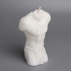 Свеча фигурная "Мужской силуэт" в фартуке, 8х5х12,5 см, белый - Фото 2