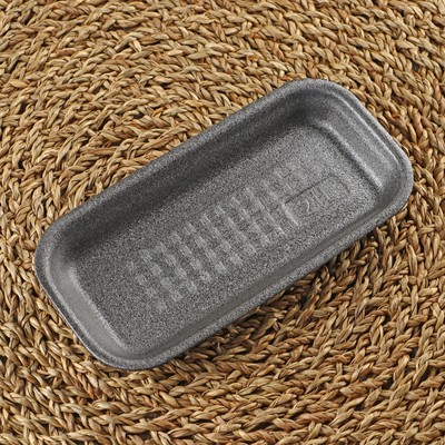 Подложка - лоток для продуктов, 17×8.5×2 см, полистирол, чёрная