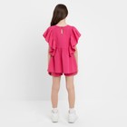 Комплект для девочки (блузка, шорты) MINAKU цвет фуксия, рост 152 - Фото 3