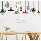 Наклейка пластик интерьерная цветная "Светильники с растениями" 60х90 см - фото 319350391