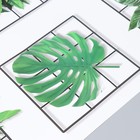Наклейка пластик интерьерная цветная "Пальмовые листья на сетке" 60х90 см - Фото 3